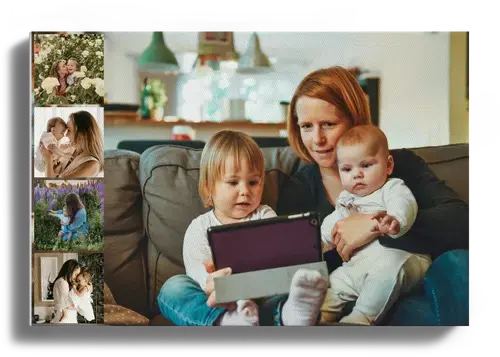 Mother-Child Photo Collages with Text