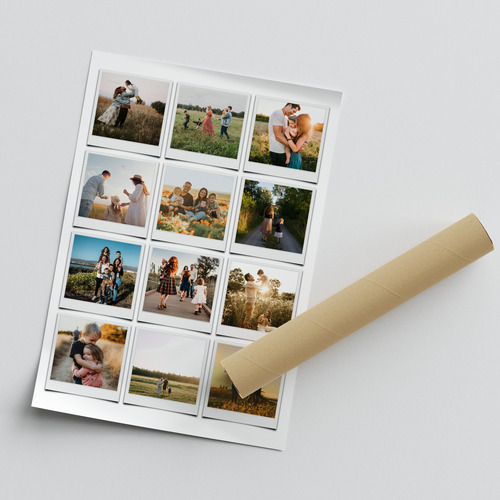 Polaroid-Style Family Photo Collage with Captions