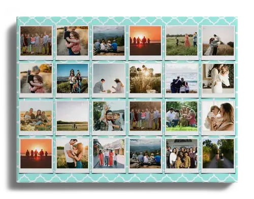 Polaroid-Style Family Photo Collage with Captions