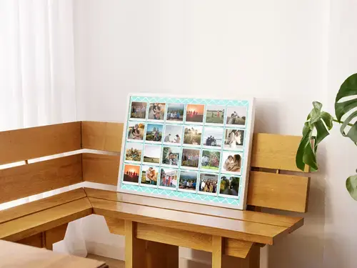 Polaroid-Style Family Photo Collage with Captions