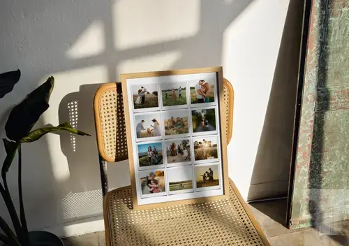 Polaroid-Style Family Photo Collage with Captions