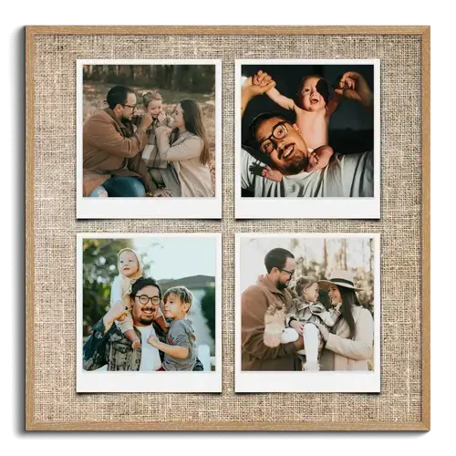 Polaroid-Style Family Photo Collage with Captions