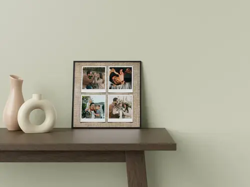 Polaroid-Style Family Photo Collage with Captions