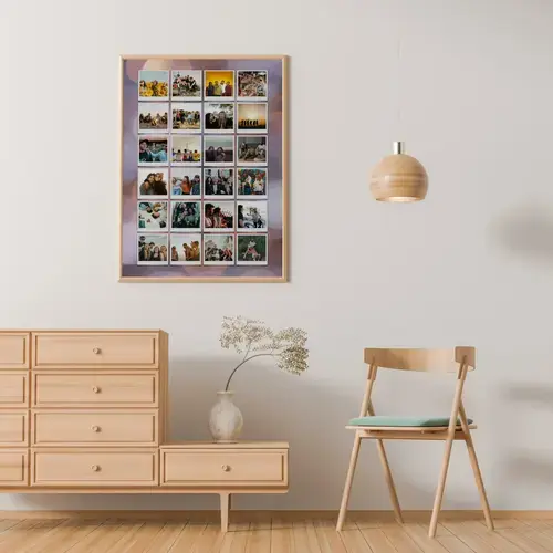 Friends in Polaroid Collage with Text