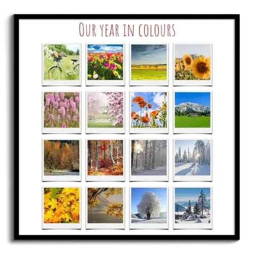 Polaroid Nature Collage - Seasonal Memories