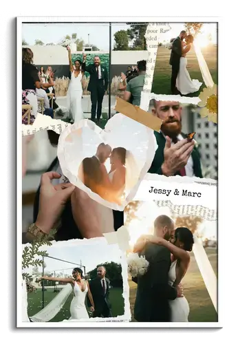 Wedding Scrapbook Photo Collage