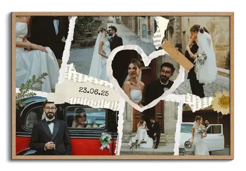 Wedding Scrapbook Photo Collage