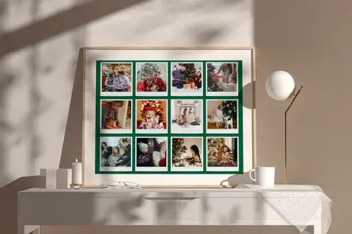 Christmas Family Photo Collage with Custom Text