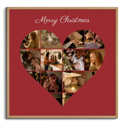 Christmas Family Photo Collage with Custom Text