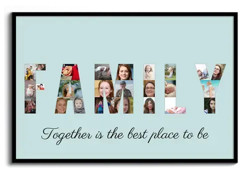 Create Your Personalized "FAMILY" Photo Collage for Cherished Memories