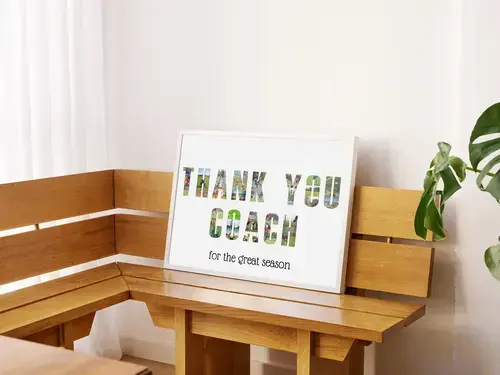 Personalized "THANK YOU COACH" Photo Collage