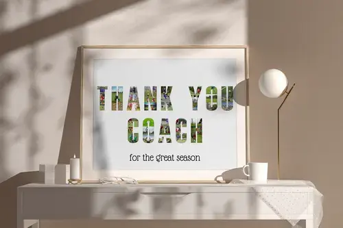 Personalized "THANK YOU COACH" Photo Collage