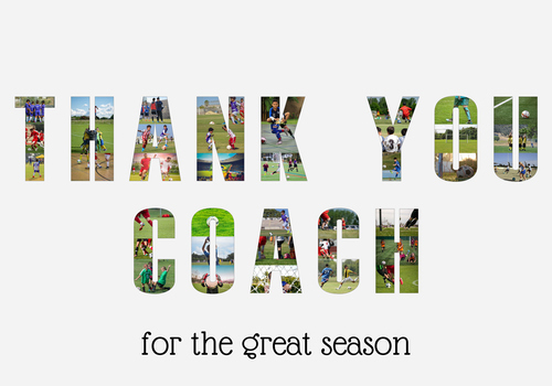 Create a Custom Photo Collage to Thank Your Coach with Personalized Message