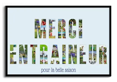 Créez votre collage photo "MERCI COACH" personnalisé pour fin de saison Créez votre collage photo "MERCI COACH" personnalisé pour fin de saison