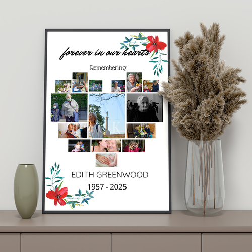 Create a Heart Memorial Collage - Personalize Your Loving Tribute