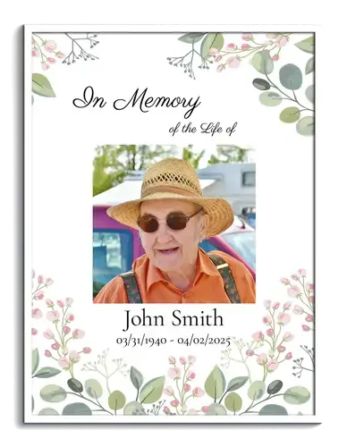Create a Memorial Photo with Floral Background