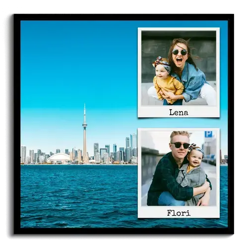 Souvenir de vacances en collage photo stylise avec polaroids