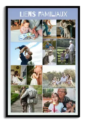 Collage Sauvage "Familienbande" - Taille Adaptable