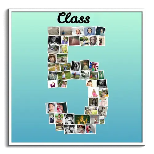 Create a Unique Number '5' Photo Collage - Perfect for Memorable Gifts!