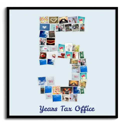 Create a Unique Number '5' Photo Collage - Perfect for Memorable Gifts!