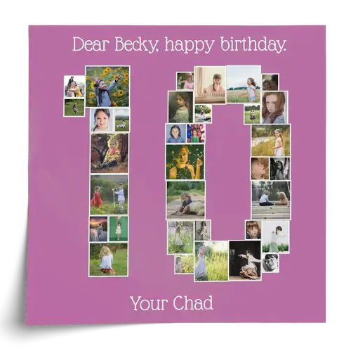 "Personalized Photo Number Collage" "Personalized Photo Number Collage"