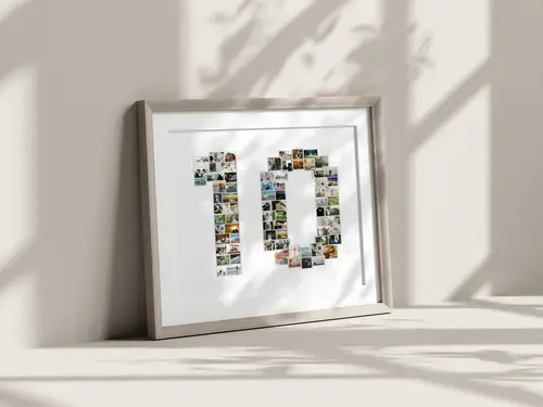 "Personalized Photo Number Collage"