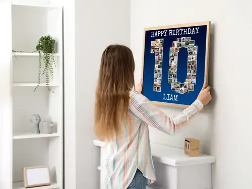 "Personalized Photo Number Collage"