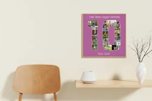 "Personalized Photo Number Collage"