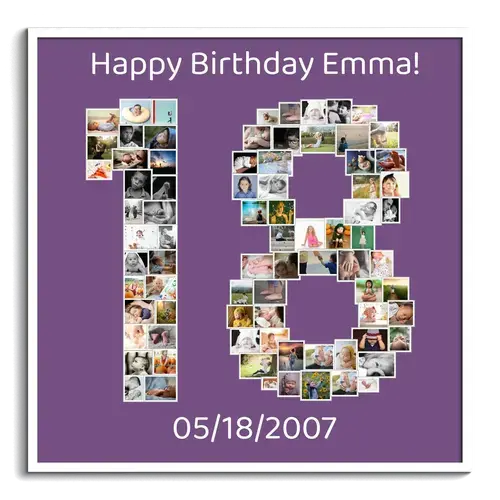Create Your 18th Birthday Photo Collage – Perfect Gift for Milestone Celebration