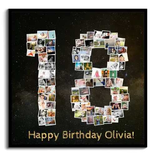 Create Your 18th Birthday Photo Collage – Perfect Gift for Milestone Celebration