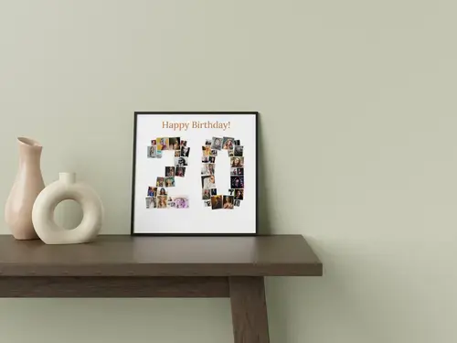 Customizable Number Photo Collage (20)