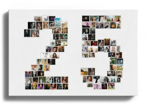 Create a 25-Numbers Photo Collage for Anniversaries or Celebrations