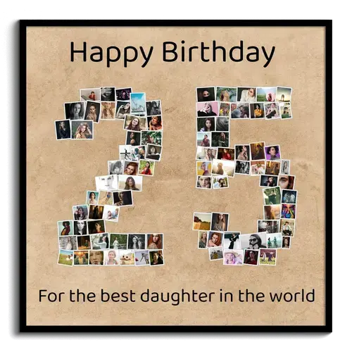 Create a 25-Numbers Photo Collage for Anniversaries or Celebrations