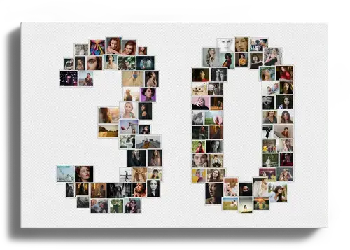 Create Your Own '30' Photo Collage - Celebrate Milestones in Style