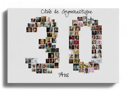Collage de Photos en Forme de 30