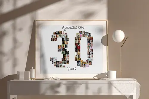 "Photo Number Collage '30' - Customizable Design"