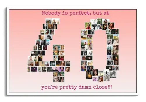 Create a Stunning '40' Photo Collage - Perfect Gift for Special Occasions!
