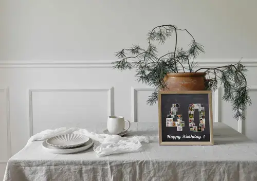 Customizable "40" Photo Collage for Milestones