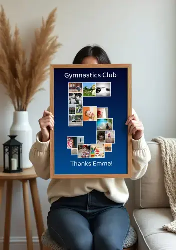 Number Collage Poster - Customizable Photo Design