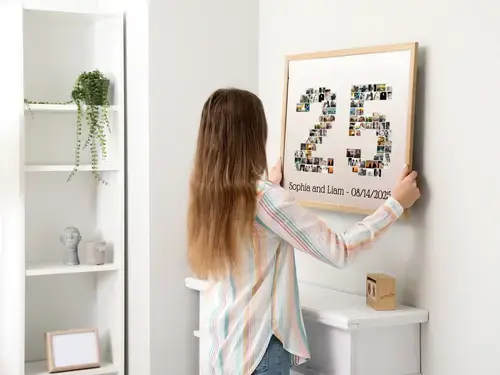 Number Collage Poster - Customizable Photo Design