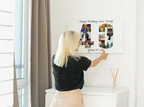 Number Collage Poster - Customizable Photo Design