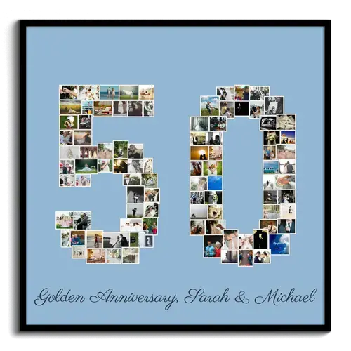 Create a Stunning '50' Photo Collage for Birthdays & Anniversaries