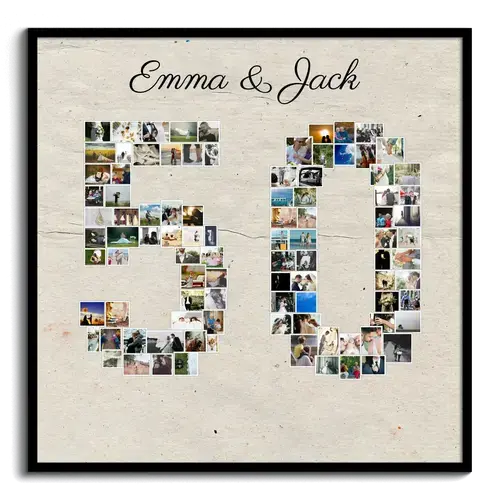Create a Stunning '50' Photo Collage for Birthdays & Anniversaries
