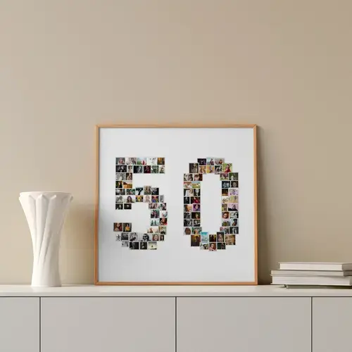 "Custom Photo Collage '50' for Milestones"