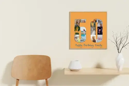 "Custom Photo Collage '50' for Milestones"