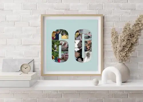 Collage "60" with Custom Photos & Text