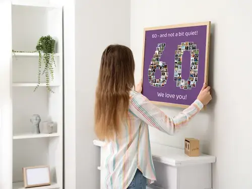 Collage "60" with Custom Photos & Text