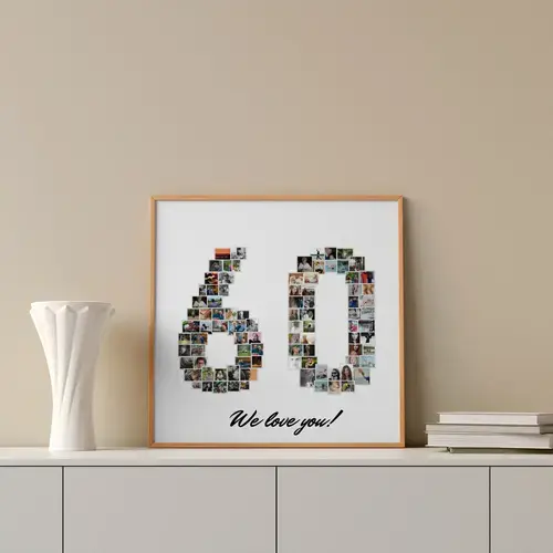 Collage "60" with Custom Photos & Text