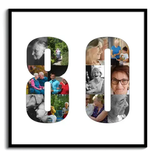 Create a Stunning 80th Birthday Photo Collage with Your Memories