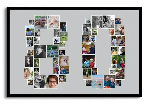 Create a Stunning 80th Birthday Photo Collage with Your Memories
